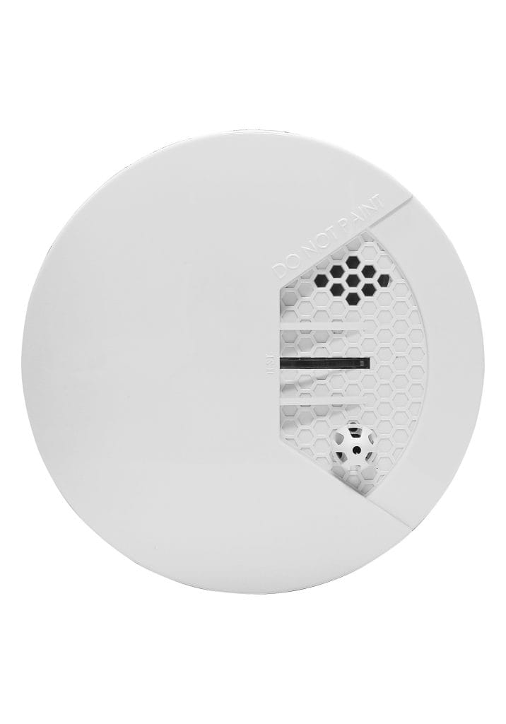 Detector fotoelectric de fum wireless Paradox SD360 cu sirenă încorporată și indicator de stare, având un nivel sonor de 85