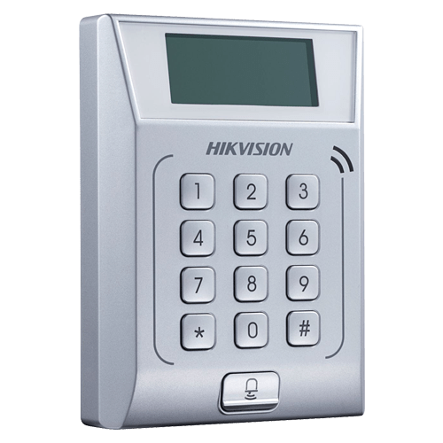 Controler stand-alone TCP/IP HIKVISION DS-K1T802M cu tastatură și cititor de carduri, ideal pentru gestionarea accesului și