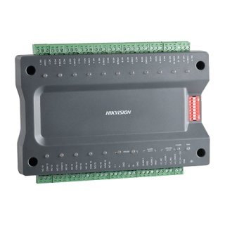 Controller pentru comanda lifturi HIKVISION DS-K2M0016A cu 16 relee NO-NC și interfață RS485. Acest dispozitiv oferă soluții