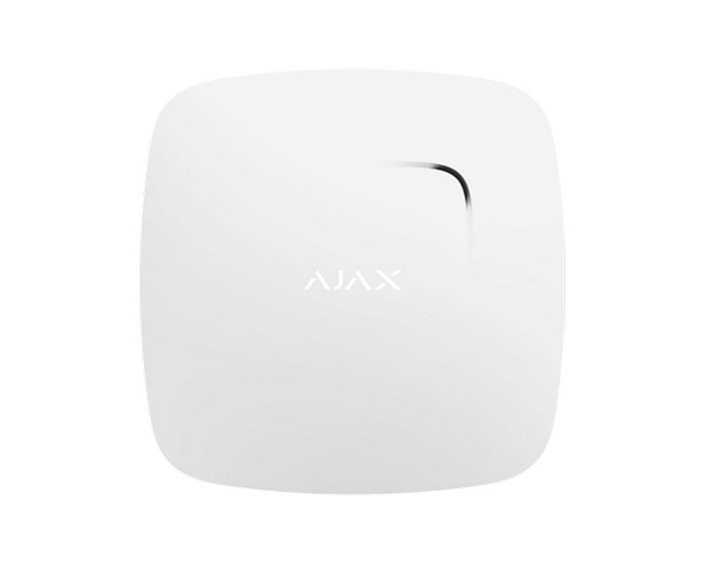 Detector de fum și temperatură wireless Ajax FireProtect WH, echipat cu tehnologie fotoelectrică și termocuplu, oferă o