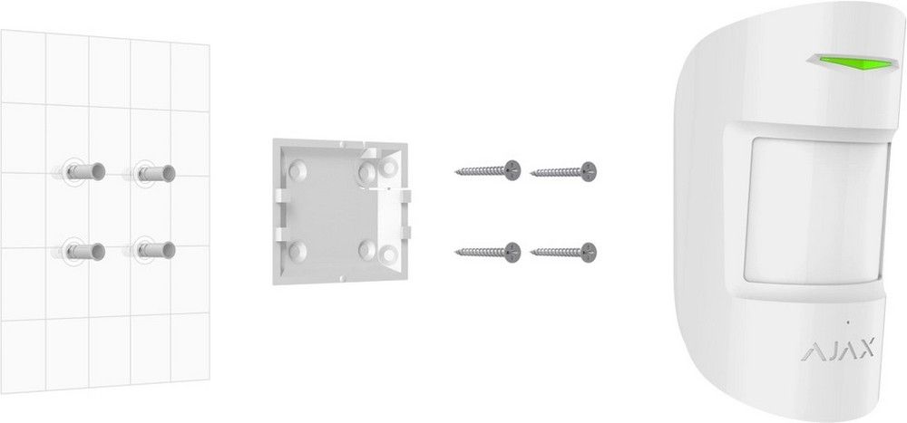 Detectorul de mișcare și geam spart wireless PIR Ajax CombiProtect WH este soluția ideală pentru protecția locuinței tale.