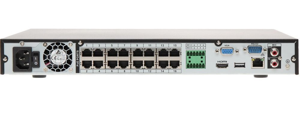 NVR Dahua NVR4216-16P-4KS2/L, soluția ideală pentru supravegherea video, oferă 16 canale PoE, suport pentru camere de 8MP 4K