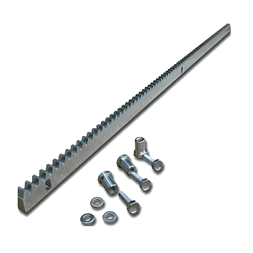 Cremaliera metalică zincată de 30x12 mm, lungime 1M, ideală pentru aplicații industriale și de construcții. Fabricată din