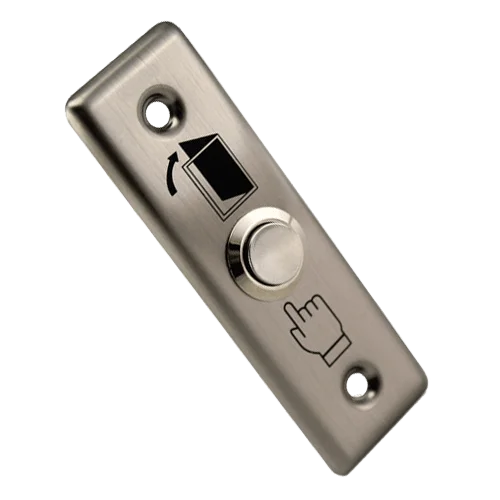 Buton de ieșire încastrabil din inox CSB-28, ideal pentru uși de acces în clădiri comerciale și rezidențiale. Design elegant