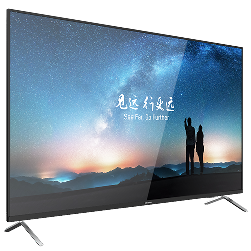Monitor LED 4K de 55 inch HIKVISION DS-D5055UC-C, echipat cu conectori HDMI, VGA, LAN și USB, ideal pentru prezentări și