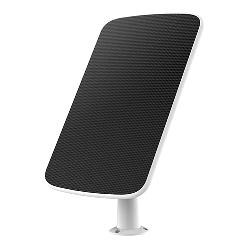 Panou de încărcare solară EZVIZ CS-CMT pentru camere IP, cu conectivitate Type-C, putere de 6W și eficiență maximă de 6,18W.