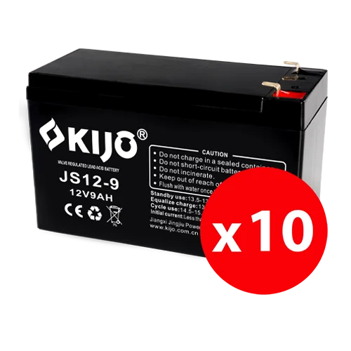 Cutie 10 acumulatori KIJO JS12-9-BAX, soluția perfectă pentru nevoile tale de energie. Acești acumulatori sunt ideali pentru