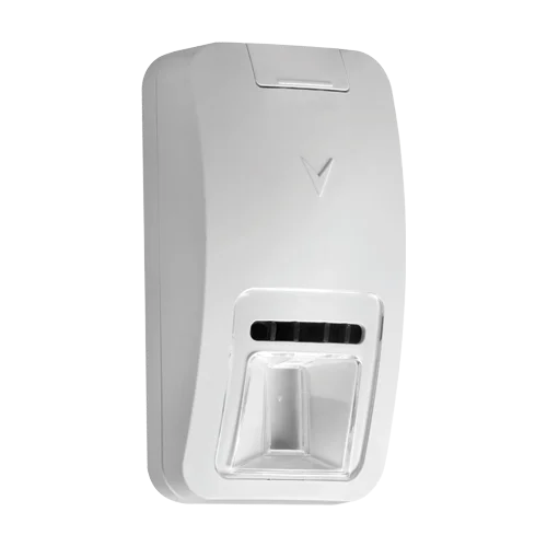 Detector în dublă tehnologie PIR cu oglindă și microvaluri, imunitate la animale, frecvență 868 MHz, model DSC NEO PG8984P.