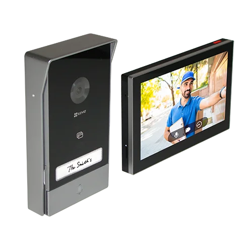 Kit interfon Wi-Fi TCP/IP 3MP cu monitor de 7 inch EZVIZ CS-HP7-2k oferă soluția ideală pentru securitatea locuinței tale.