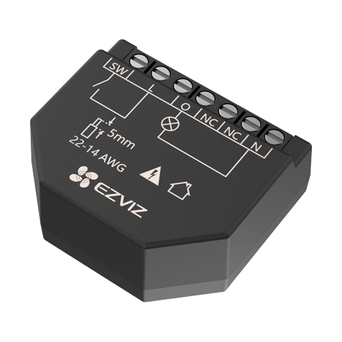 Releu inteligent Wi-Fi EZVIZ CS-T35-R100-WM pentru aplicații Smart Home, 1 canal, 250V c.a., maxim 16A. Acest dispozitiv