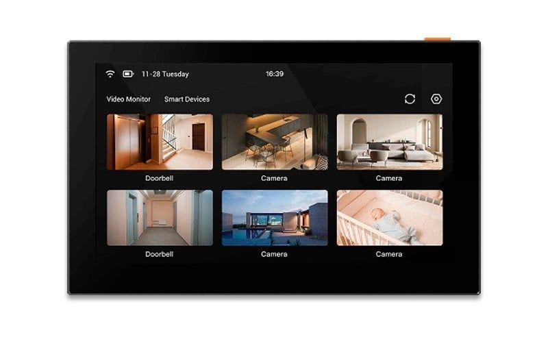 Ecran inteligent Wi-Fi EZVIZ CS-SD7 cu touchscreen de 7 inci, dotat cu baterie de 4600mAh, ideal pentru monitorizarea și