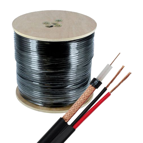 Cablu coaxial RG59 cu alimentare 2x0.75, lungime 305 metri, ideal pentru transmisii video de înaltă calitate. Produsul TSY