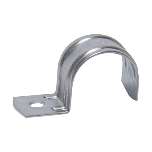 Clema metalică pentru cablu sau tub de 25mm, pregaurită, ideală pentru prinderea și organizarea cablurilor în diverse