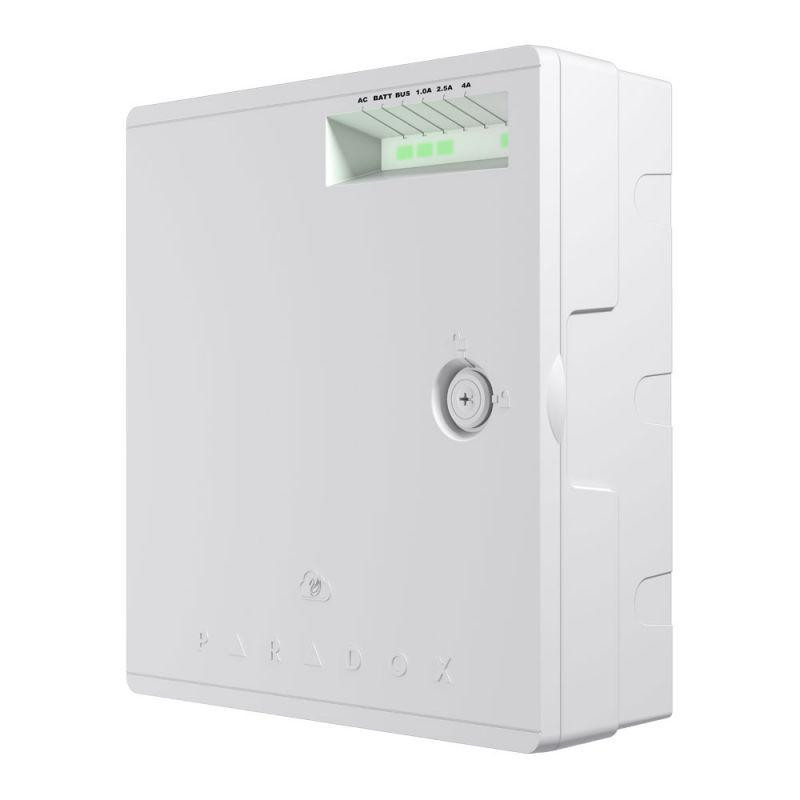 Sursa de alimentare în comutatie Paradox PS45 este ideală pentru aplicații de supraveghere, având o putere de 75 W. Această