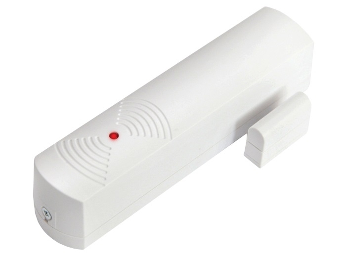 Contact magnetic radio ELMES CTX5, frecvență 433,92 MHz, cu rază de acțiune de 100 m, ideal pentru sistemele de securitate.