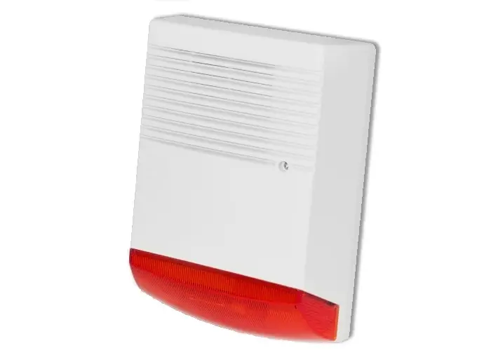 Sirena de exterior cu flash SIR-12V este soluția ideală pentru securitatea proprietății tale. Cu un design robust și