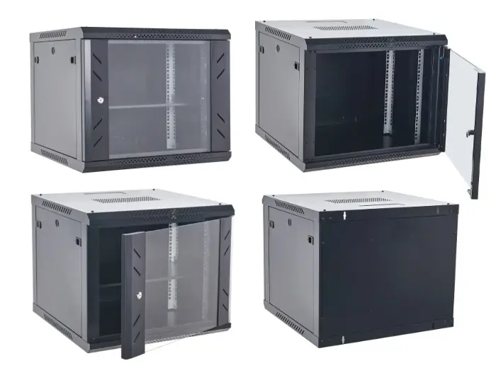 Rack metalic 6U cu dimensiuni de 600x450mm, realizat din tablă de 0.9mm. Ideal pentru organizarea echipamentelor IT, acest