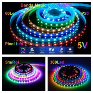Banda LED WS2812 Digital Pixel RGB IP20 Q-18A115 este soluția perfectă pentru iluminatul decorativ. Cu o flexibilitate