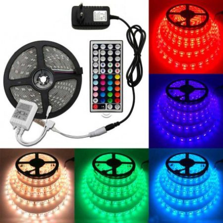 Kit Banda Led RGB cu Alimentator si Controler Q-18A046 este soluția perfectă pentru a adăuga o atmosferă vibrantă oricărui