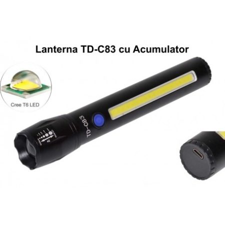 Lanterna Acumulator si Zoom 7W TD-C83 Q-19A048 este un accesoriu esențial pentru aventurile tale în aer liber. Cu un design