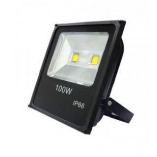 Proiector Slim cu Led SMD 100W 220V Q-20A017 ideal pentru iluminat exterior sau interior. Design modern și subțire,