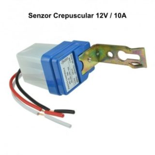 Senzor de lumina crepuscular 12V AS-10 Q-14L005 ideal pentru automatizarea iluminatului exterior. Acest dispozitiv