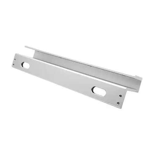 Suport din aluminiu UZL pentru montajul electromagnetului tip CSE-280P pe uși din sticlă fără ramă. Ideal pentru soluții de