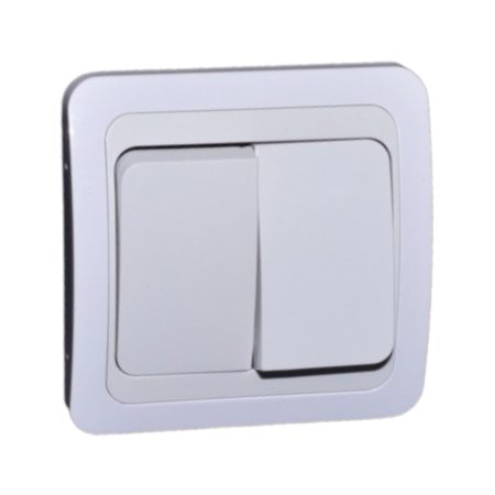 Comutator ON/OFF Dublu Ceramica 10A Q-14D010 este soluția ideală pentru controlul eficient al iluminatului în orice spațiu.