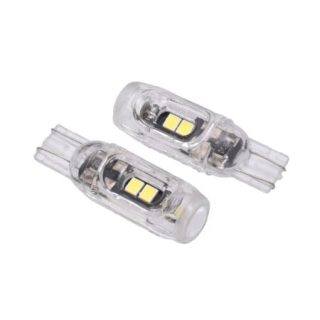 Bec LED Auto T10, 5 LED-uri 2835, Lumina Albă, Set 2 buc - Q-1F052