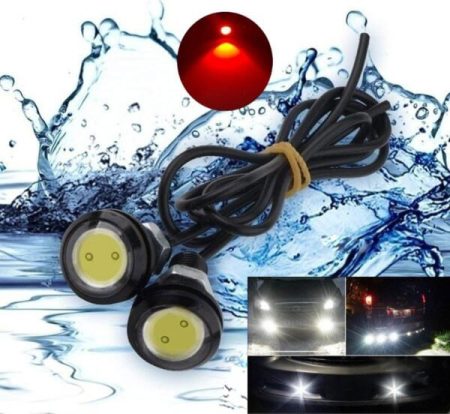 Leduri Auto Waterproof 12V, 9W, Set 2 Buc, Rosu - Q-1F044, IP65