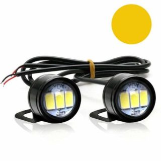 Set 2x LED Auto/Moto 9W, Diametru 23mm, Galben - Q-1F049