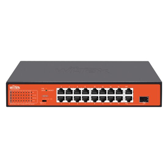 Switch 16 Porturi PoE Extended, 4 kV Protecție, WI-PS518G V4 Wi-Tek