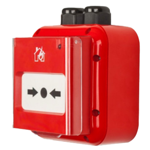 Buton adresabil de alarmare incendiu, de exterior, IP67, cu izolator - TELETEK SensoIRIS-MCP150IP67