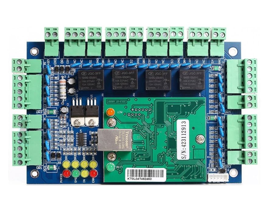 Controller TCP/IP pentru 4 uși, 20.000 utilizatori, carcasă metalică cu sursă de alimentare - INOut IN-CC4