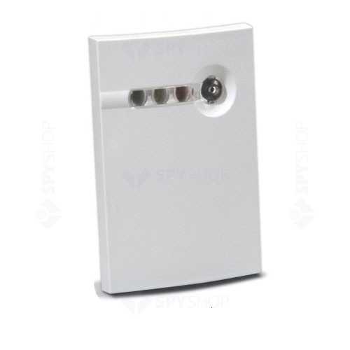 Detector digital de sticlă spartă, 10m, analiză acustică + vibrațională, NC, LED, tamper - CROW SWAN GBD Plus