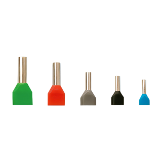 Terminale izolate cu capat dublu, sectiune transversala 2x0.5mmp, 1000buc/set - PLASTIM PKY-22005