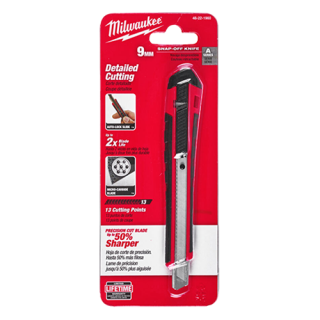 Cutter cu lama segmentata de 9mm, tip Snap Knives, sistem de autoblocare - Milwaukee MLWK-48221960