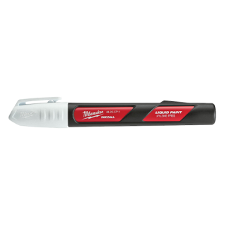 Marker permanent cu vopsea INKZALL, alb, rezistent la apa si radiatii UV, varf acrilic - Milwaukee MLWK-48223711