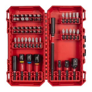 Trusa profesionala cu 54 de biti Shockwave Impact Duty cu 3 adaptoare, 3 tubulare, 2 suporti - Milwaukee MLWK-4932500389