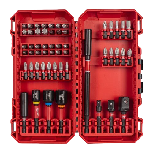 Trusa profesionala cu 54 de biti Shockwave Impact Duty cu 3 adaptoare, 3 tubulare, 2 suporti - Milwaukee MLWK-4932500389