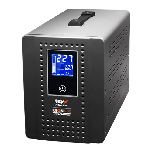 UPS 800VA, repornire automata, afisaj LCD, protectii multiple, Input AC 155-285V - TSY Power UPS-KEON-800VA