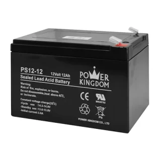 Acumulator plumb - acid sigilat 12V, 12AH - POWER KINGDOM PS12-12