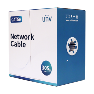 Cablu UTP cat.5e, OFC, 0.50 mm cupru, cutie 305 metri, LSZH, ECA - UNV CAB-LC2100A-ECA-IN